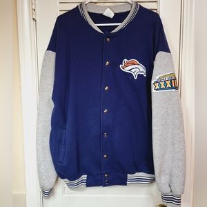 Vintage NFL Super Bowl XXXIII Denver Broncos Bomber Men's Varsity Jacket  XL